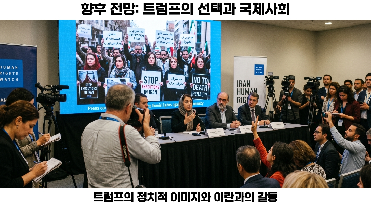 트럼프가 이란의 여성 시위자 사형에 대한 정치적 입장: 국제 사회의 반응은?